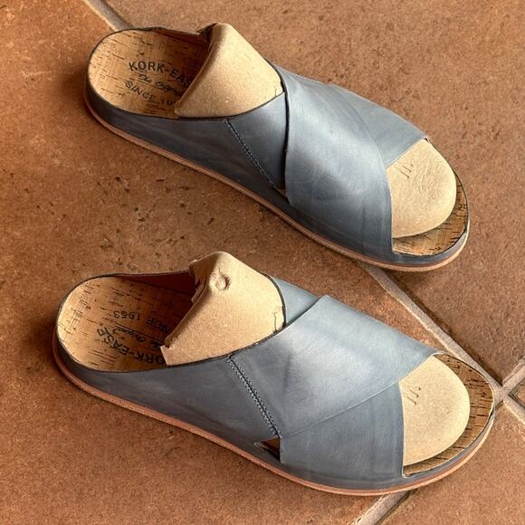 Kork-Ease Steel Blue Tutsi Cross-Band Slides Minimalist Classic Comfort size 11 - Picture 12 of 15